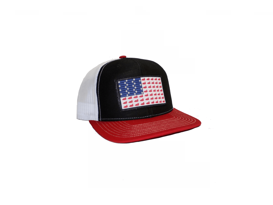 Ducks And Bullets Flag Patch Trucker Hat