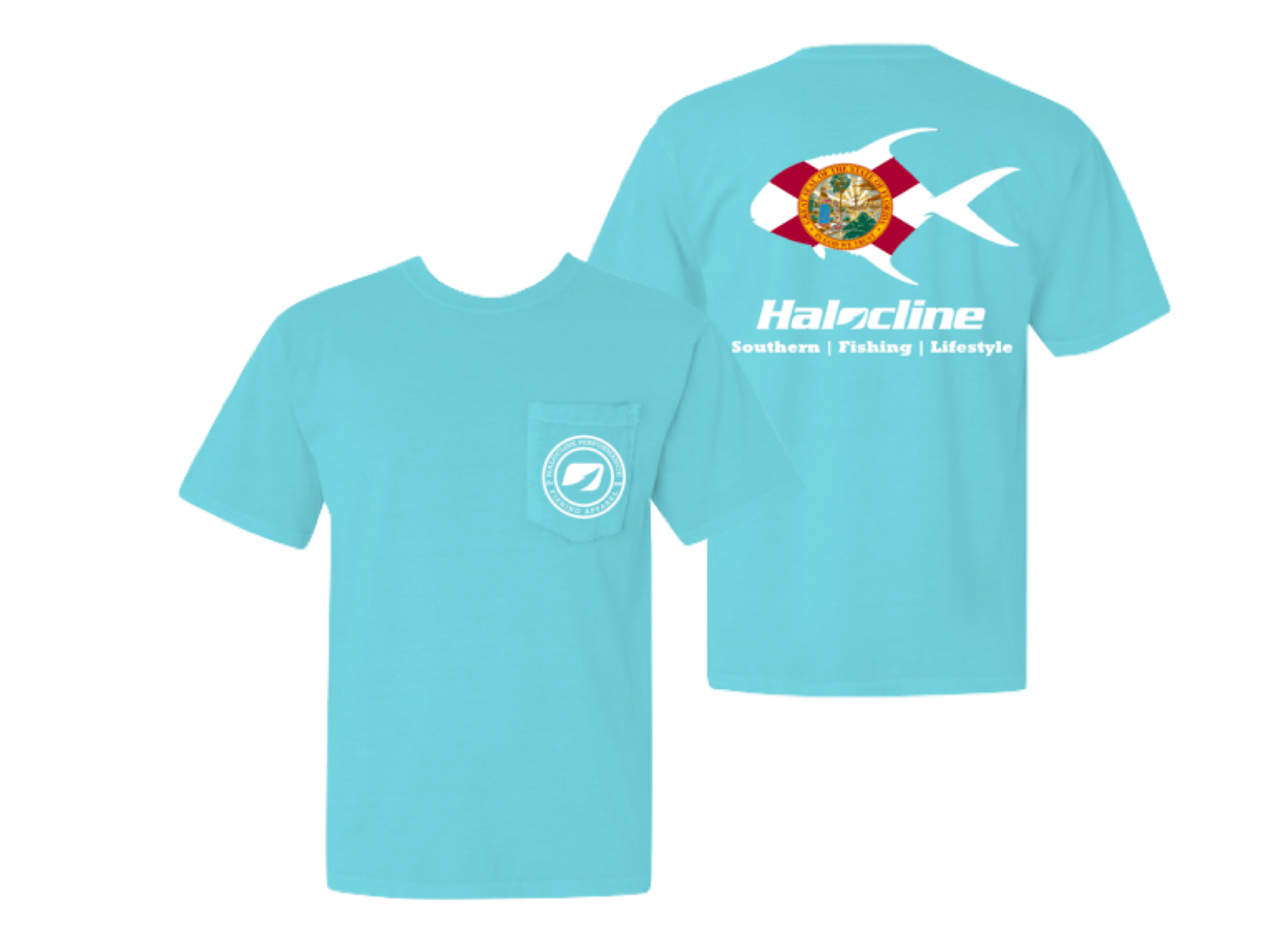 Florida Permit Fishing Pocket T-shirt from Halocline