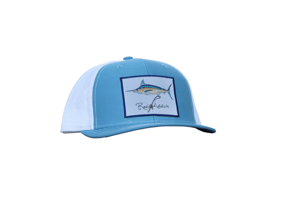 Realtree Fishing Light Blue Snap-Back Hat with Dirty Patched Logo - Dirty  Sports Wear