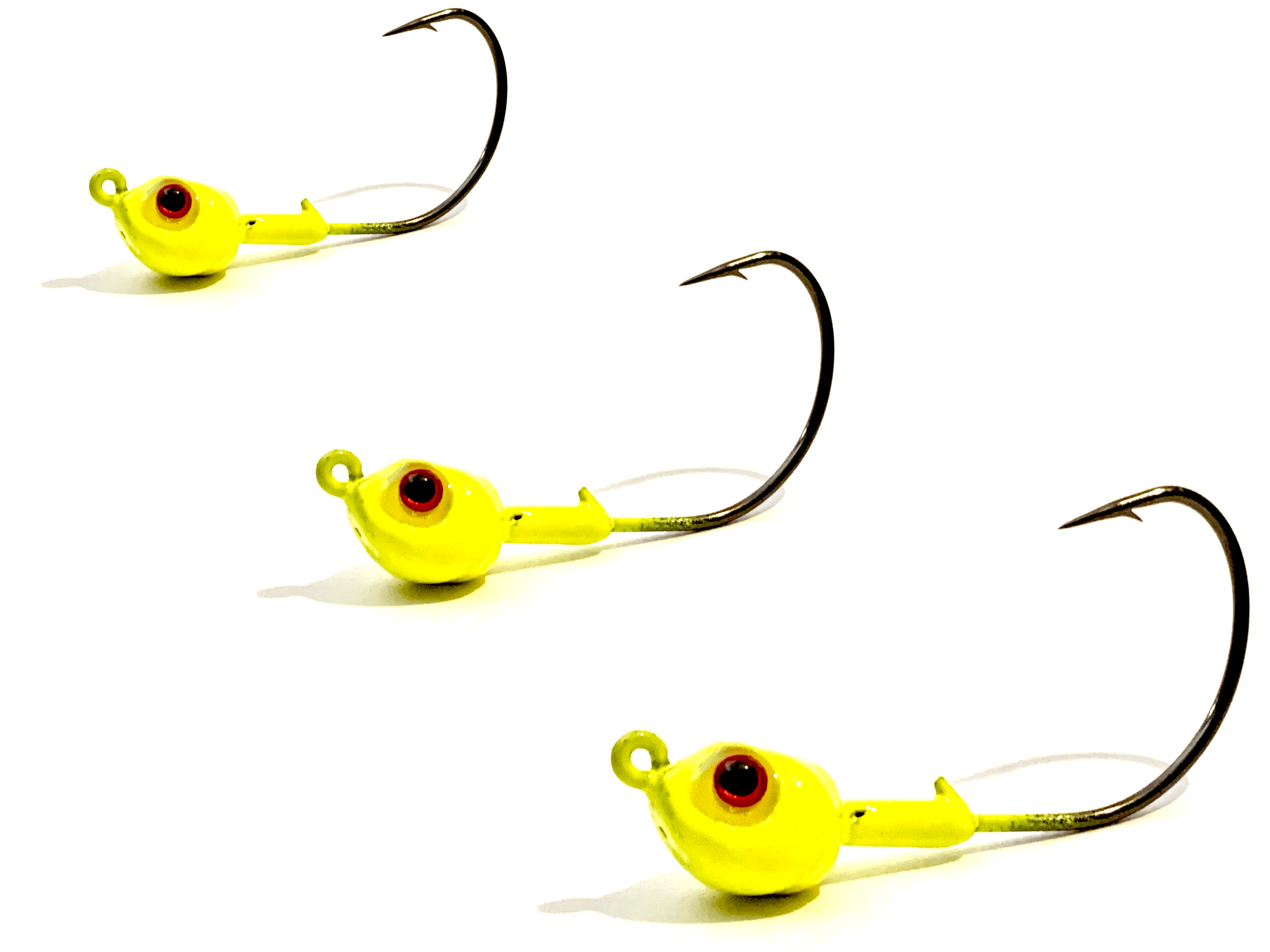 Yellow Chartreuse Kahle Hook Live Bait Jig Heads 3pk– Hunting and Fishing  Depot